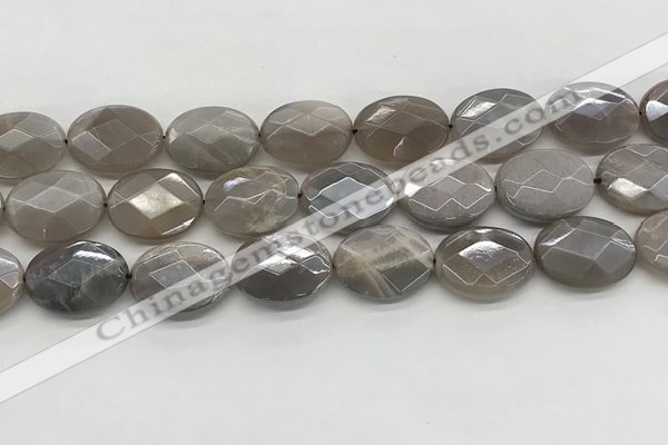 CMS1815 15.5 inches 15*20mm faceted oval AB-color moonstone beads