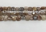 CMS1829 15.5 inches 12*12mm faceted square AB-color moonstone beads