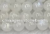 CMS1901 15.5 inches 6mm round white moonstone gemstone beads