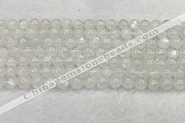 CMS1906 15.5 inches 6mm round white moonstone gemstone beads