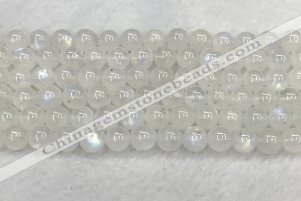 CMS1908 15.5 inches 10mm round white moonstone gemstone beads