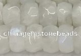 CMS1912 15.5 inches 6*10mm faceted rondelle white moonstone beads