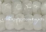 CMS1912 15.5 inches 6*10mm faceted rondelle white moonstone beads