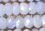 CMS1926 15.5 inches 5*8mm faceted rondelle white moonstone beads