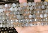 CMS1942 15.5 inches 8mm round grey moonstone beads wholesale