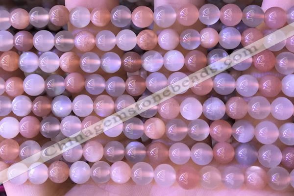 CMS1953 15.5 inches 6mm round rainbow moonstone gemstone beads