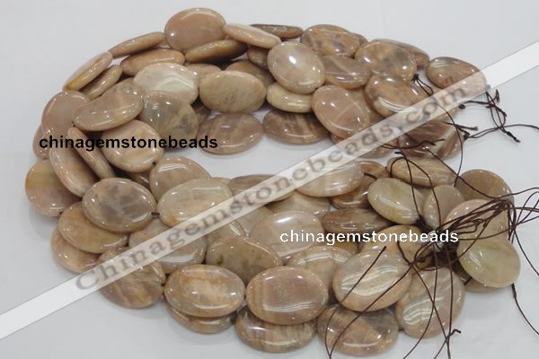 CMS20 15.5 inches 22*30mm oval moonstone gemstone beads wholesale