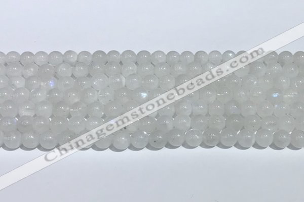 CMS2005 15.5 inches 6mm round white moonstone gemstone beads