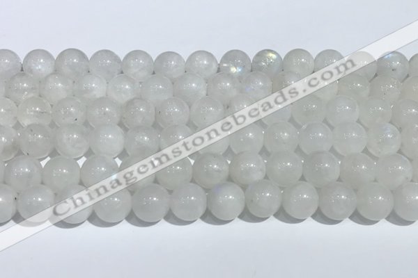 CMS2006 15.5 inches 8mm round white moonstone gemstone beads