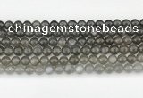 CMS2021 15.5 inches 8mm round black moonstone beads wholesale