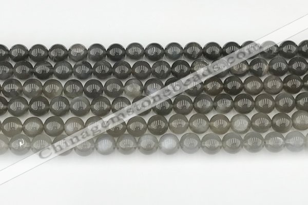 CMS2021 15.5 inches 8mm round black moonstone beads wholesale