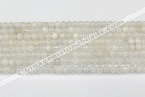 CMS2024 15.5 inches 4mm round white moonstone beads wholesale