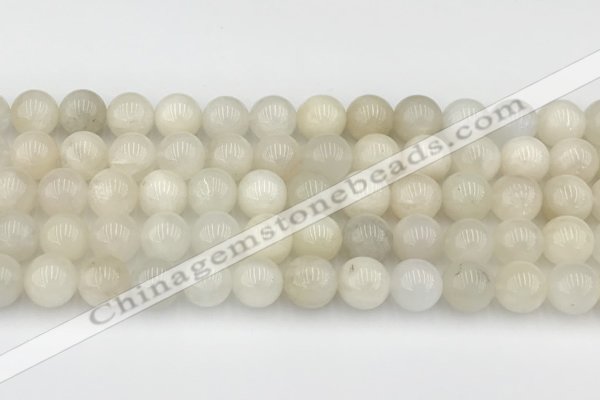 CMS2028 15.5 inches 8mm round white moonstone beads wholesale