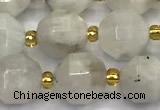 CMS2090 15 inches 9mm - 10mm faceted white moonstone beads