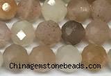 CMS2123 15 inches 6mm faceted rondelle moonstone beads