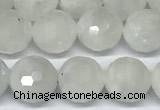 CMS2124 15 inches 8mm faceted rondelle white moonstone beads