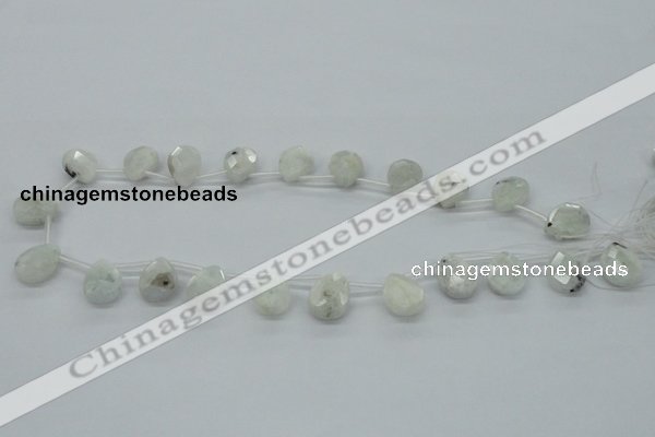 CMS215 15.5 inches 12*16mm faceted teardrop moonstone beads wholesale