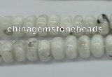 CMS218 15.5 inches 6*10mm rondelle white moonstone gemstone beads