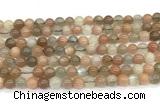 CMS2273 15 inches 6mm round rainbow moonstone gemstone beads