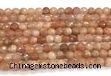 CMS2280 15 inches 6mm faceted round moonstone gemstone beads