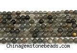 CMS2301 15 inches 6mm round black moonstone beads wholesale