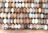 CMS2343 15 inches 5*8mm rondelle rainbow moonstone beads wholesale