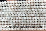 CMS2366 15 inches 4mm round white moonstone beads wholesale