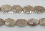 CMS34 15.5 inches 10*14mm faceted oval moonstone gemstone beads