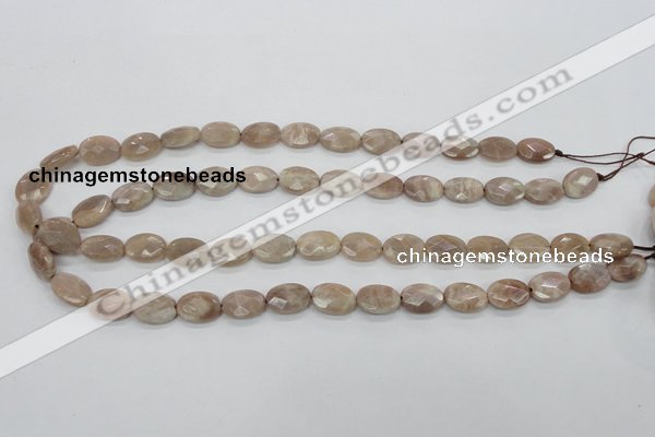 CMS34 15.5 inches 10*14mm faceted oval moonstone gemstone beads