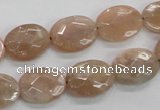 CMS35 15.5 inches 12*16mm faceted oval moonstone gemstone beads
