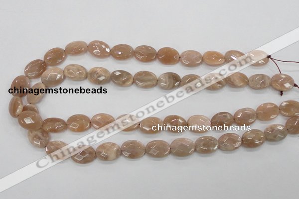 CMS35 15.5 inches 12*16mm faceted oval moonstone gemstone beads