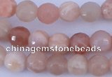 CMS351 15.5 inches 8mm faceted round natural pink moonstone beads