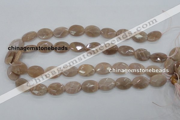 CMS36 15.5 inches 14*18mm faceted oval moonstone gemstone beads