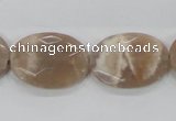 CMS37 15.5 inches 18*24mm faceted oval moonstone gemstone beads