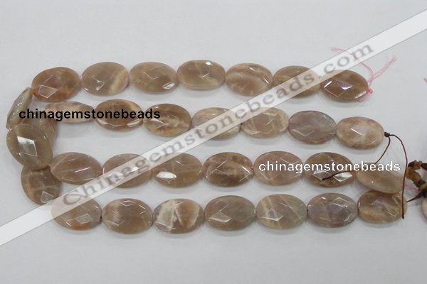 CMS37 15.5 inches 18*24mm faceted oval moonstone gemstone beads