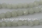 CMS451 15.5 inches 4mm faceted round white moonstone gemstone beads