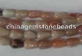 CMS514 15.5 inches 6*9mm teardrop moonstone beads wholesale