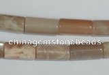 CMS516 15.5 inches 8*16mm tube moonstone beads wholesale