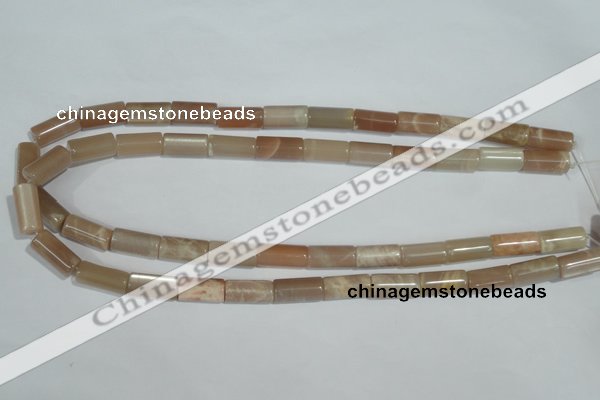 CMS516 15.5 inches 8*16mm tube moonstone beads wholesale