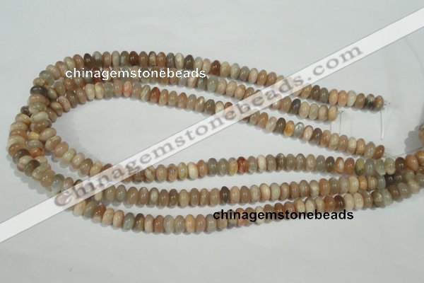 CMS518 15.5 inches 4*8mm rondelle moonstone beads wholesale