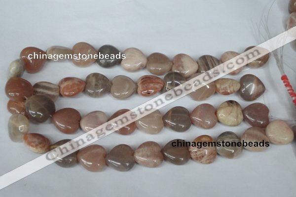 CMS528 15.5 inches 20*20mm heart moonstone beads wholesale