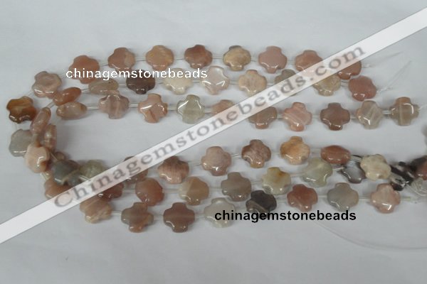 CMS535 15.5 inches 15*15mm cross moonstone beads wholesale