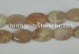 CMS545 15.5 inches 10*14mm faceted oval moonstone beads wholesale