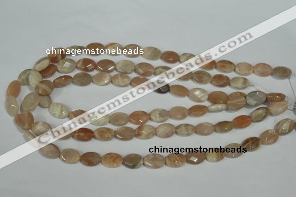 CMS545 15.5 inches 10*14mm faceted oval moonstone beads wholesale