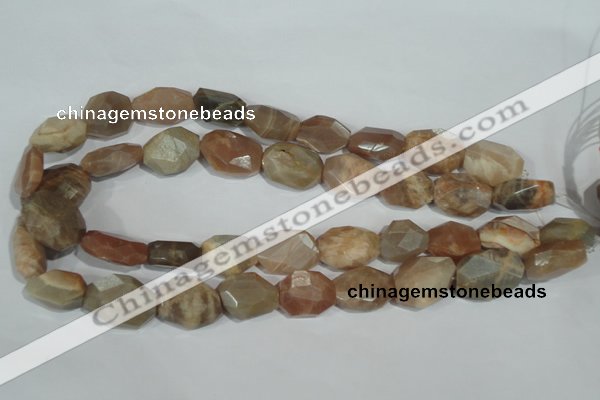 CMS560 15.5 inches 18*20mm faceted freefrom moonstone beads wholesale