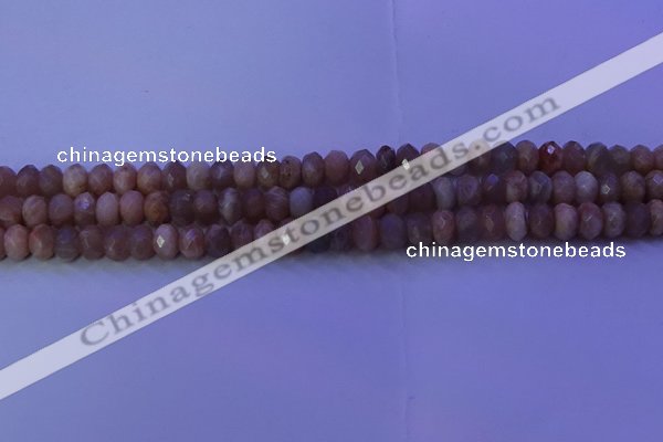 CMS564 15.5 inches 5*8mm faceted rondelle moonstone gemstone beads