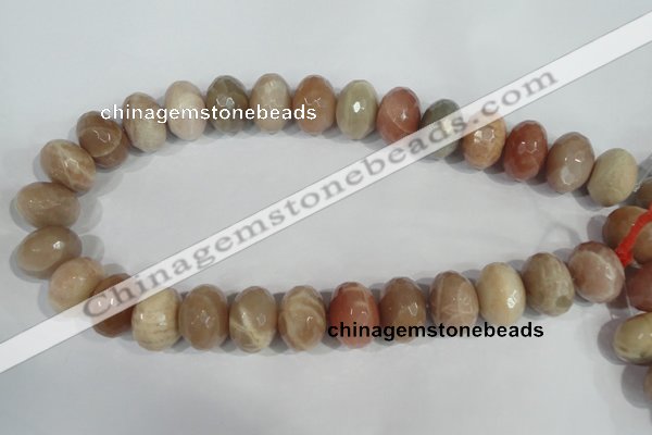 CMS568 15.5 inches 15*20mm faceted rondelle moonstone beads wholesale