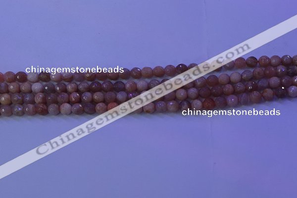 CMS570 15.5 inches 6mm faceted round moonstone gemstone beads