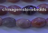 CMS582 15.5 inches 8*11mm faceted rice moonstone gemstone beads