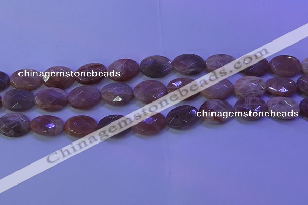 CMS585 15.5 inches 12*16mm faceted oval moonstone gemstone beads